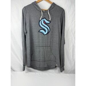 Champion M Seattle Kraken Lightweight Hoodie Gray‎ NHL Thumbhole Pullover